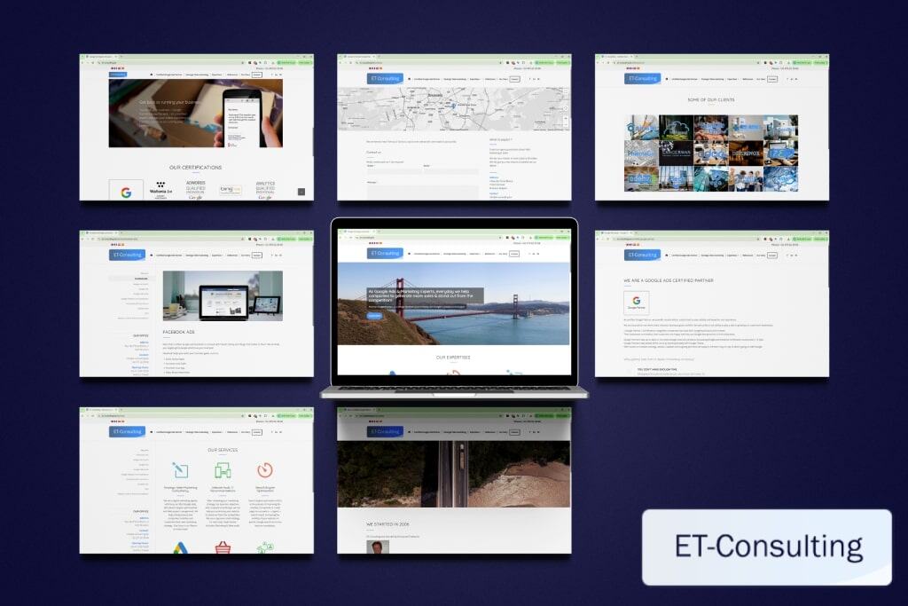 Website development and Google Ads project for ET-Consulting